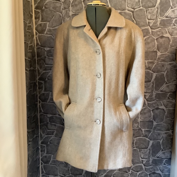 London Fog Womens Wool Trench Coat In Tan 8P